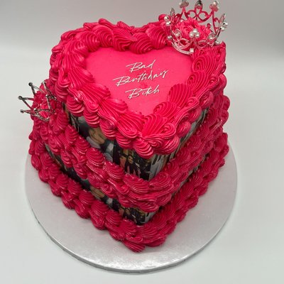 2 Tier Heart Cake 