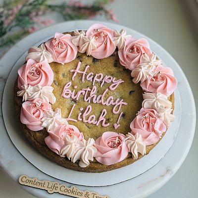 Chocolate Chip Cookie Cake, Decorated, With Vanilla Or Chocolate Buttercream 