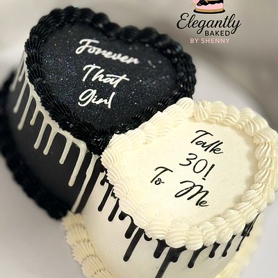 6” Double Heart Cake