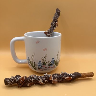 Caramel Twisted Turtle Pretzel Rods