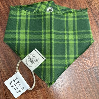 Extra Small Green Flannel