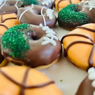 Sports Themed Mini Donut Cakes
