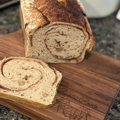 Cinnamon + Sugar Swirl Sourdough Loaf