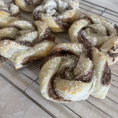 Chocolate Puff Pastries 