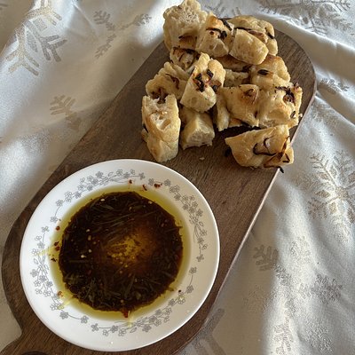 Sourdough Focaccia w/ Caramelized Onions