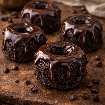 Mini Chocolate Bundt Cakes