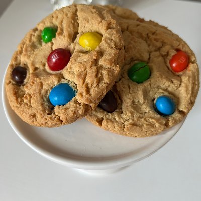 Peanut Butter Cookies With Peanut Candies