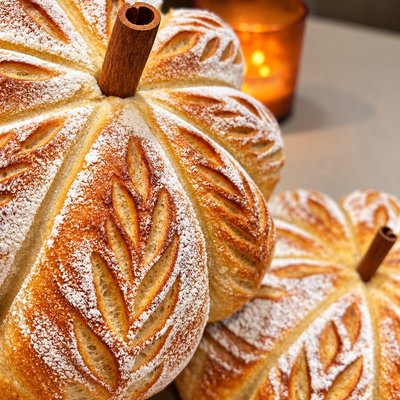 Decorative Pumpkin Sourdough Boule