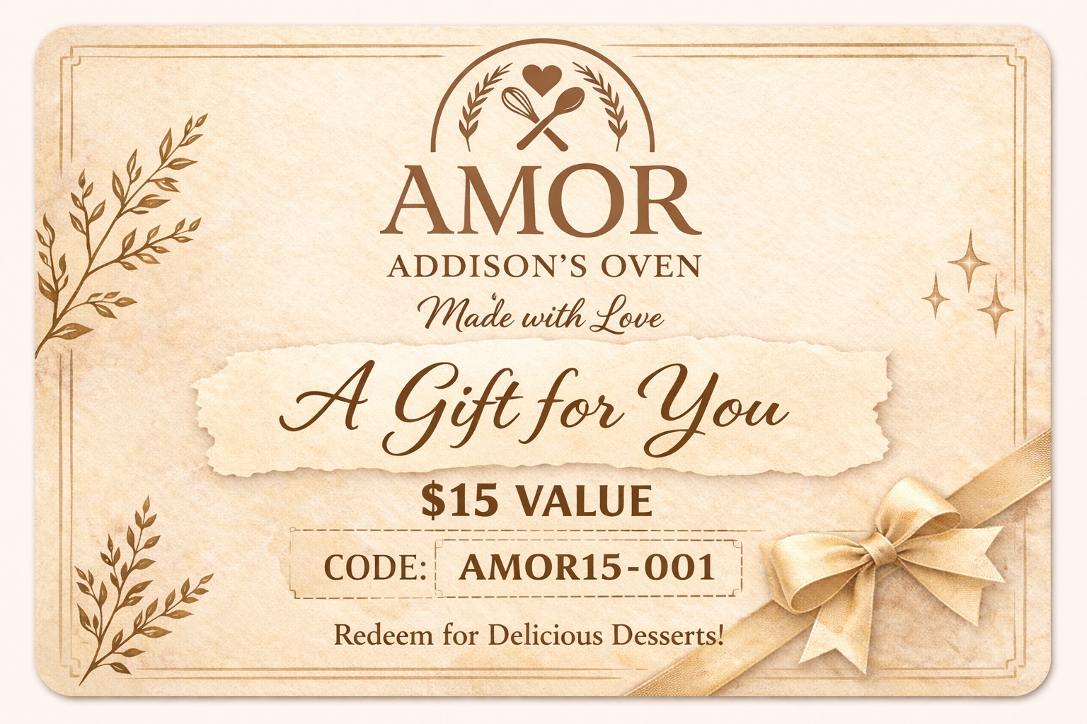 $15 Gift Card - You Will Be Emailed A Digital Gift Card & Code 