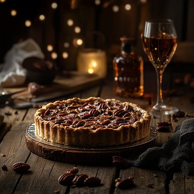 Bourbon Pecan Pie 8” In 