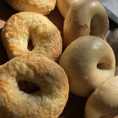 Asiago Cheese Bagels 