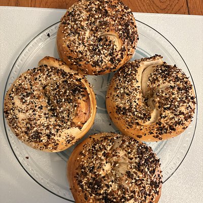 Everything Sourdough Bagels