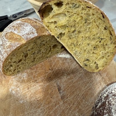 Masala  Sourdough (Thepla Flavored with Spices and Dry fenugreek Leaves)’