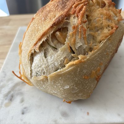 Garlic, Rosemary, & Parmesan Sourdough Loaf