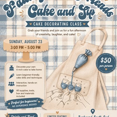 🍂Falling for Friends Cake & Sip Decorating Class🍂