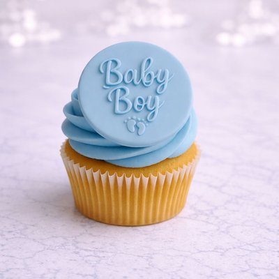 Custom Baby Shower Boy Fondant Cupcakes