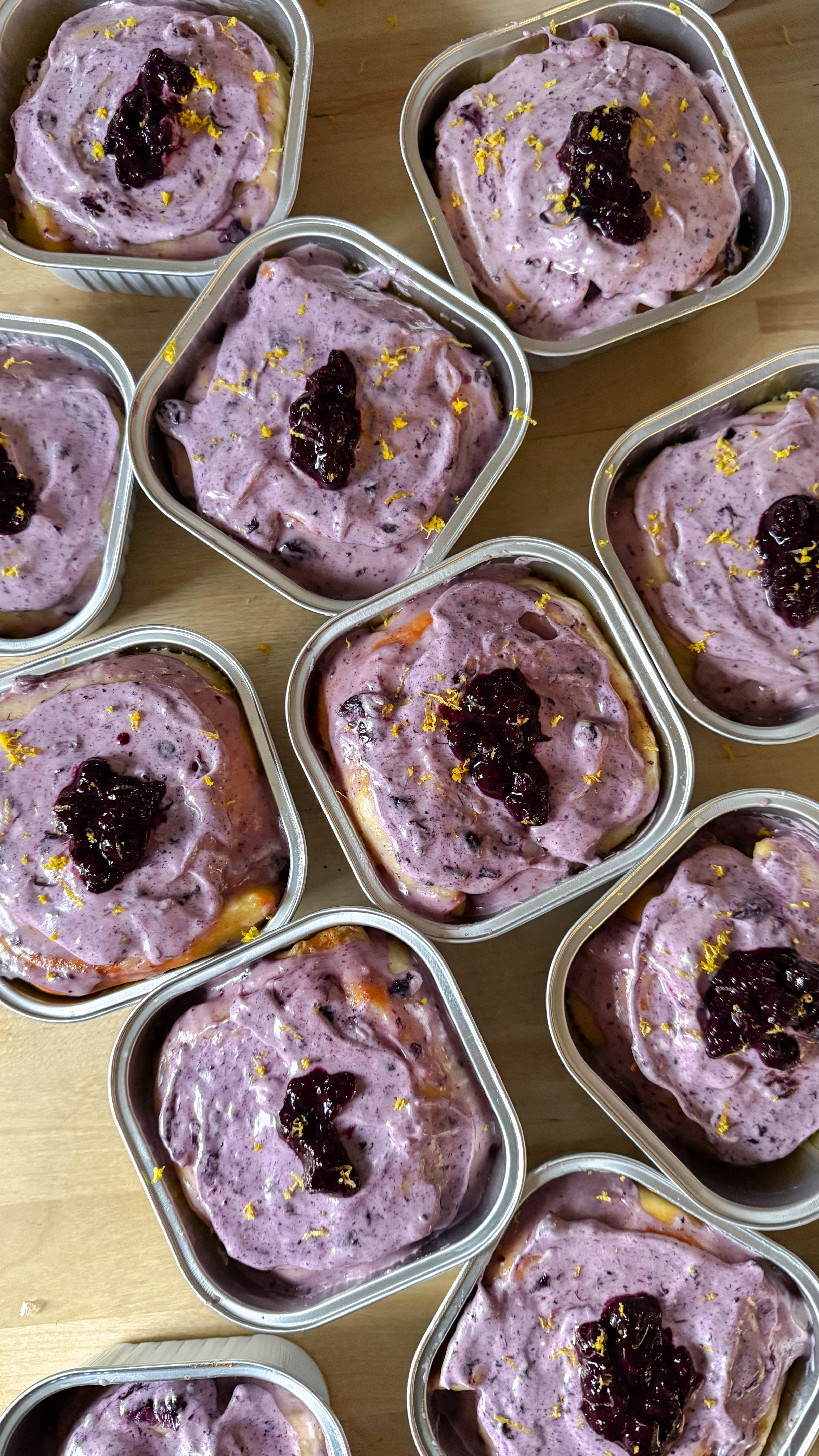 Blueberry Lemon Cinnamon Rolls - Pack Of 4 