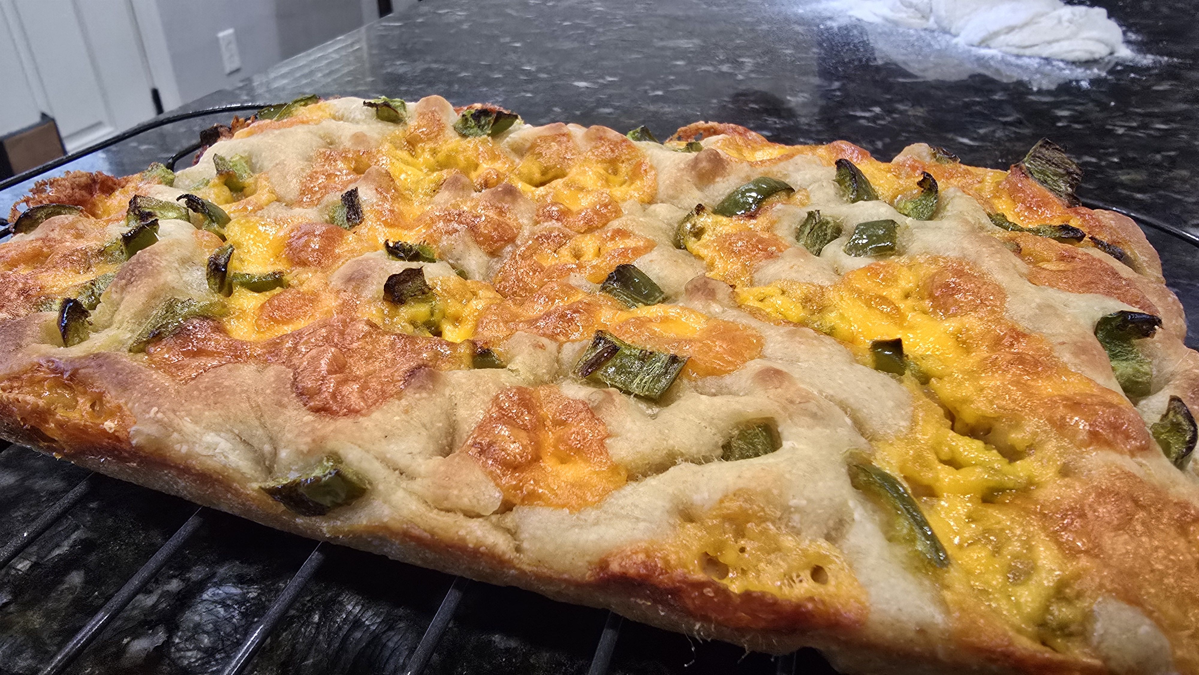 Jalapeño and Cheddar Focaccia 