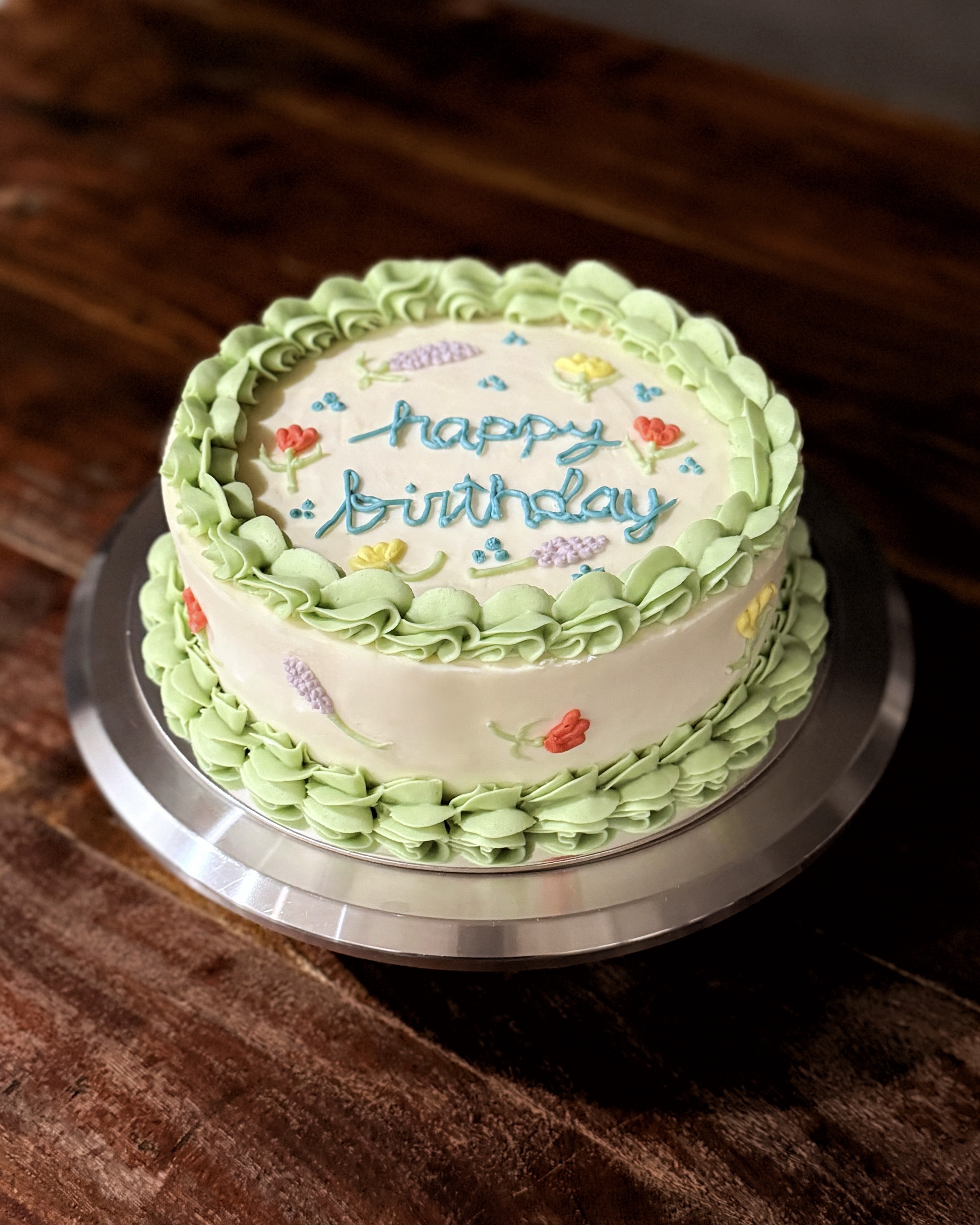 8” Single Layer Cake (serves 8-12)