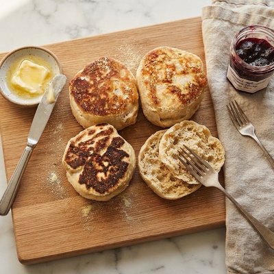 Sourdough Buttermilk English Muffins