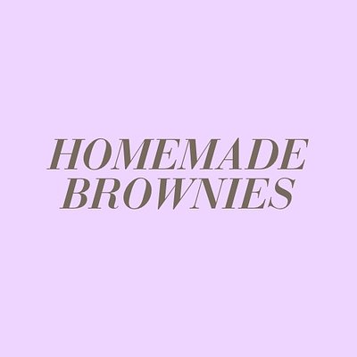 Homemade Brownies 