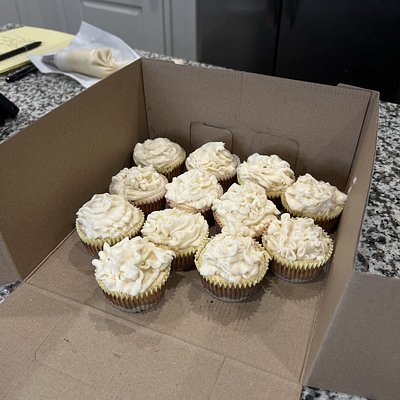 Cheesecake Cupcakes w/ Buttercream Frosting.