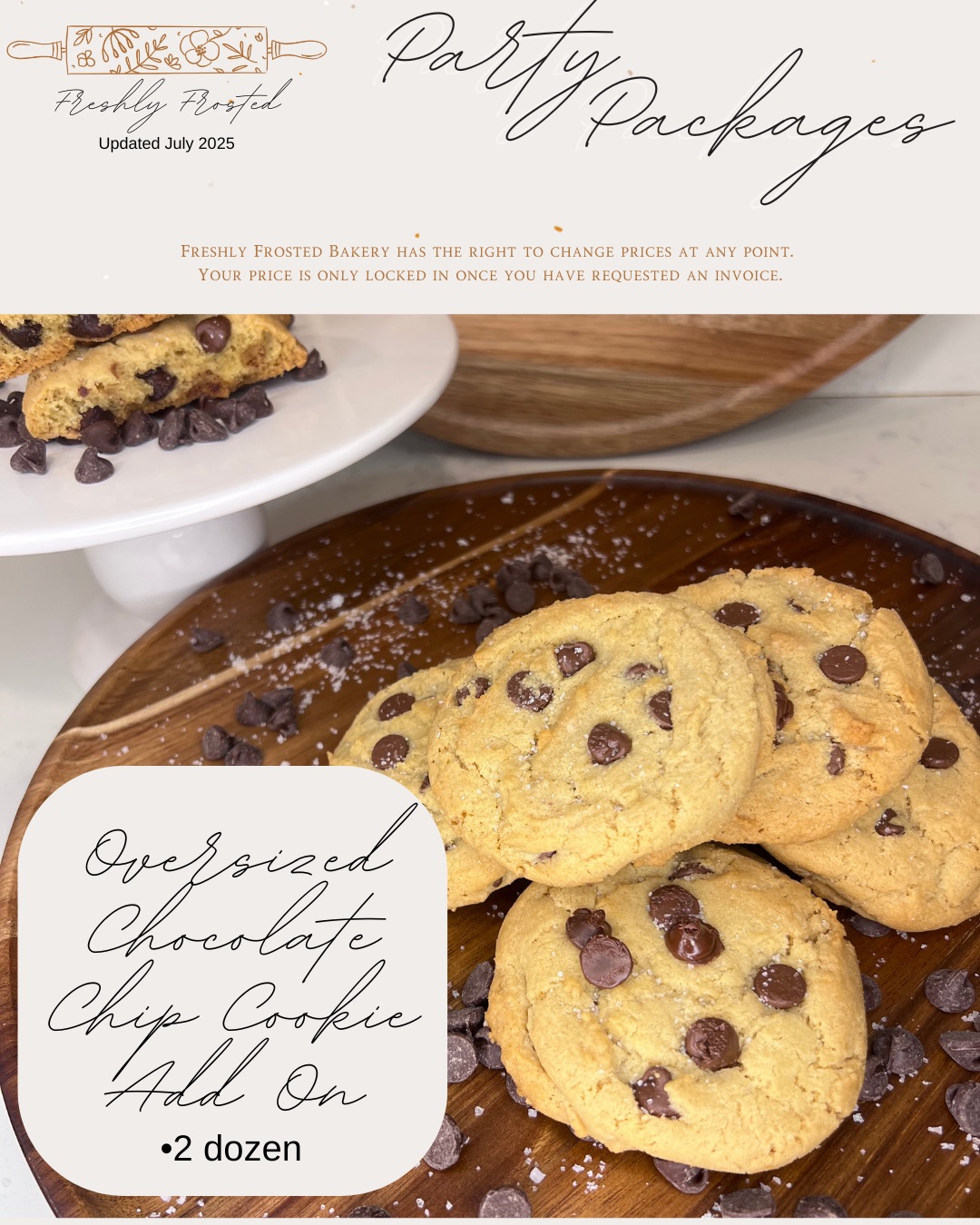 Chocolate Chip Cookie Add On