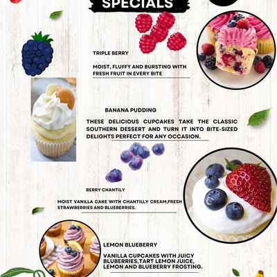 Month By Month Cupcake Specials 