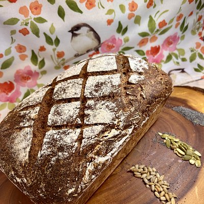 Gluten-free XXL Ancient Grain Multi-Seeded Sourdough With Poppyseeds, Pepitas, Sunflower Seeds And Caraway
