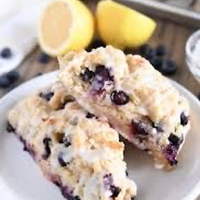 Glazed Lemon Blueberry Scones