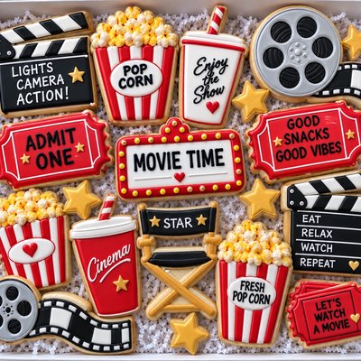 Movie Night Party Theater Cookie 