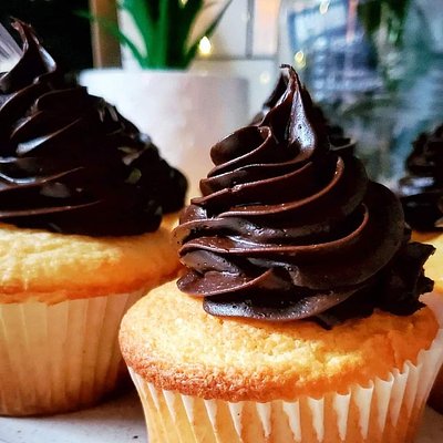 6 Count Jumbo Yellow/ Chocolate Cuppycakes 