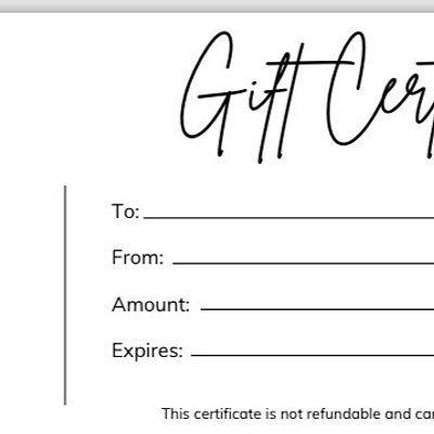 Gift Certificate 