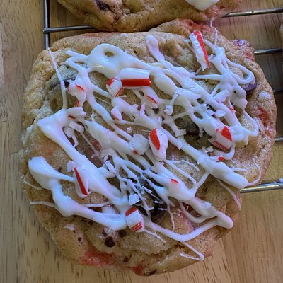 Sourdough White Chocolate Peppermint Cookies