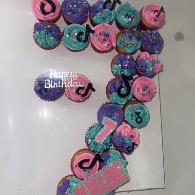 Number Cupcake Cake 