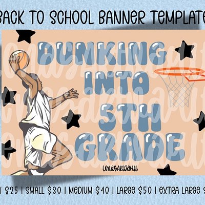 Dunking Back To School Painted Banner