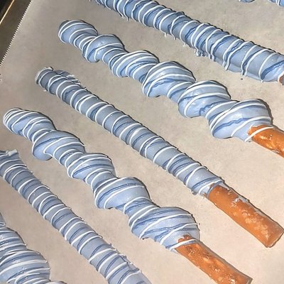 Blueberry Chocolate Covered Pretzels/Caramel Wrapped