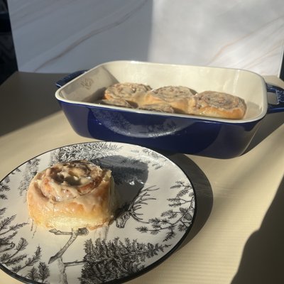 Maple Glazed Cinnamon Rolls