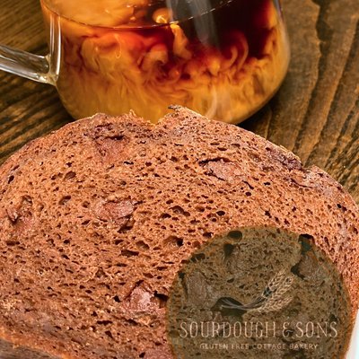 Double Dark Chocolate Espresso Sourdough Loaf, EF, DF