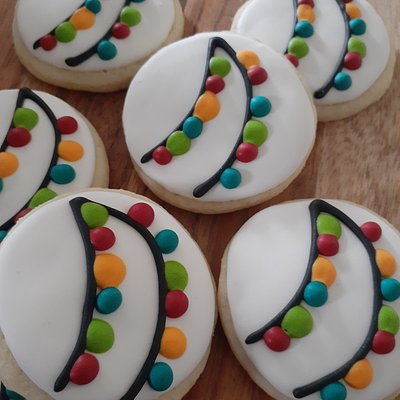 Mini Christmas Light Iced Sugar Cookies