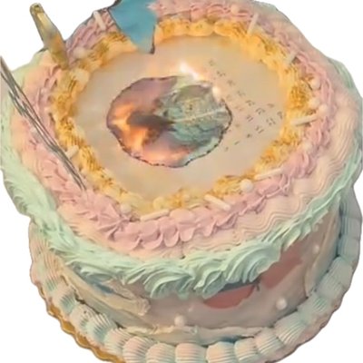  8 Inch Double Layer Burn Cake