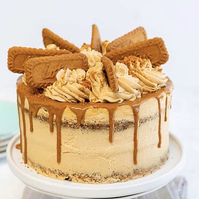 Cookie Butter Semi Naked Cake 8” 4 Layer 
