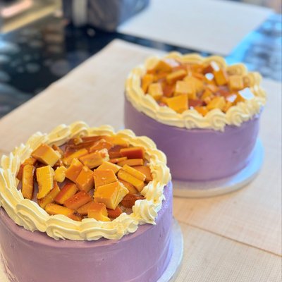 Ube De Leche 9 inches with 3 layers