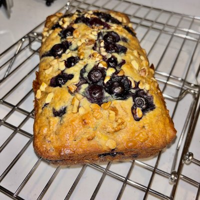 Banana Bread W/ Walnuts and blueberries 