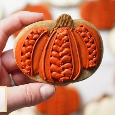 Sweater Design Pumpkin Cookies