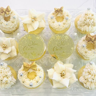 White Christmas Mini Cupcakes