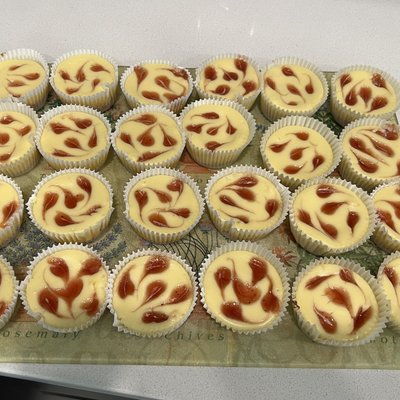 Mini Strawberry Swirl Cheesecake 