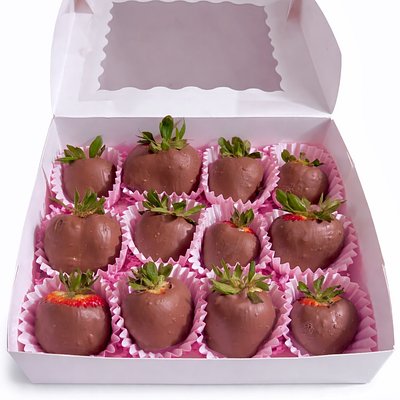 12ct- Milk Chocolate Strawberry Box