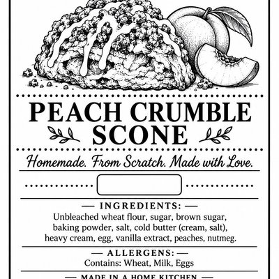 Peach Crumble Scone 2ct