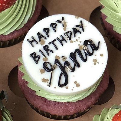 White Chocolate Topper: Only Available For Cupcakes